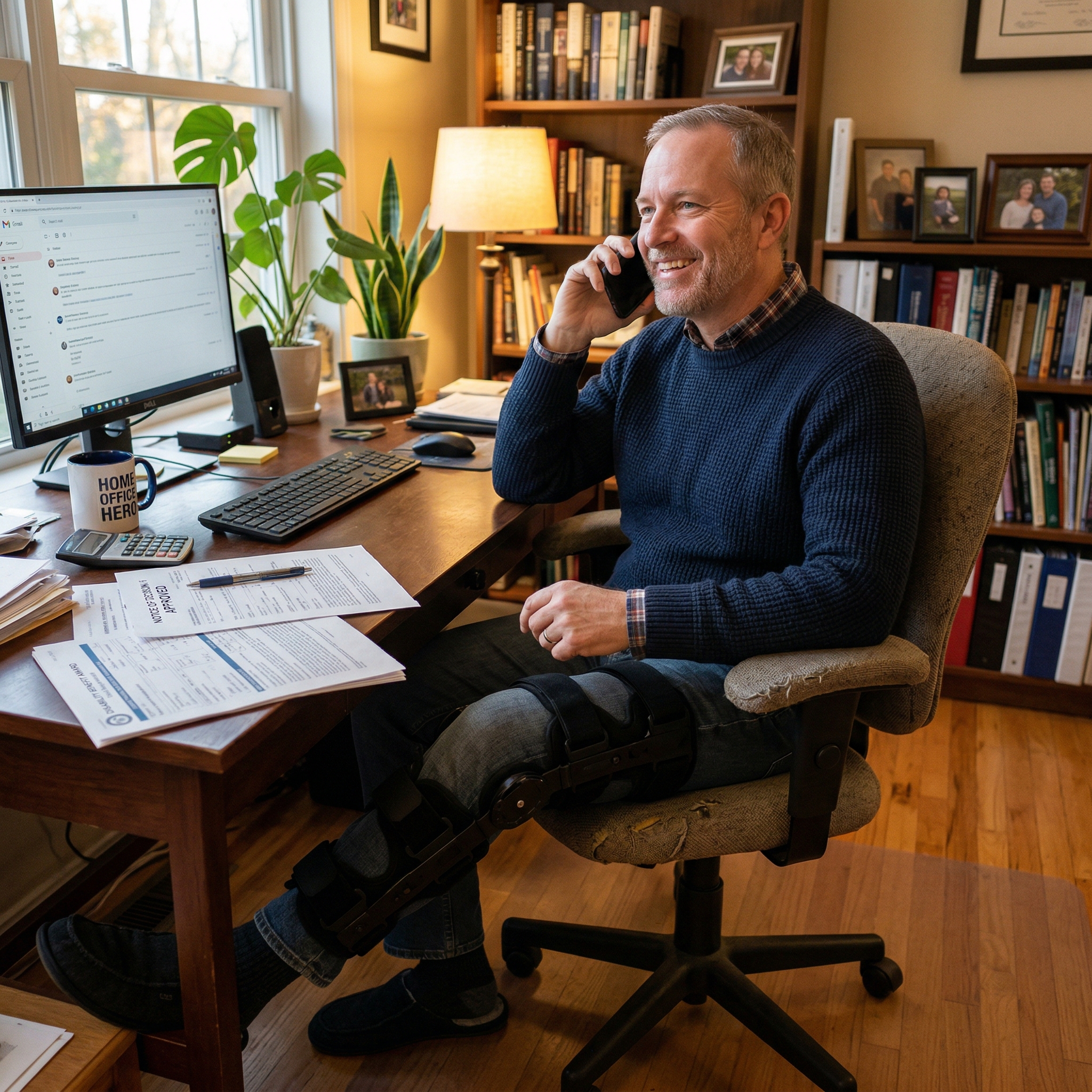 SSD Experts client on the phone